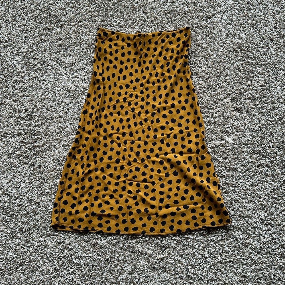 Madewell Polka-Dot Midi Skirt Size 12